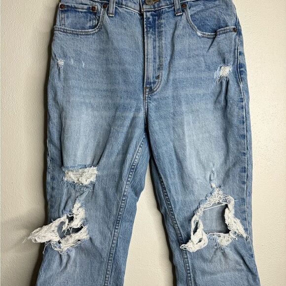 Abercrombie & fitch high rise mom jean women’s size 27 blue - Picture 6 of 10